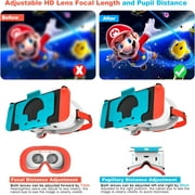 Newest VR Headset for Nintendo Switch & Switch OLED Model, 3D VR Glasses with Adjustable Lens for Virtual Reality Gaming Experience, Switch VR Labo Goggles Headset for Nintendo Switch(Red White)