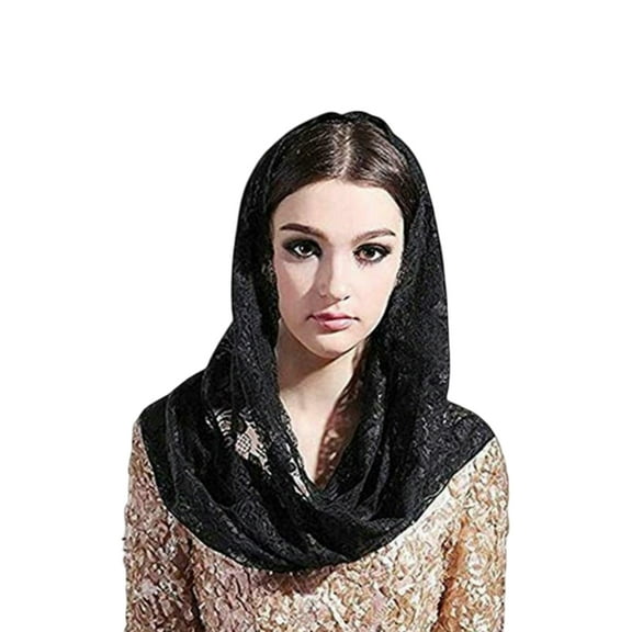 HEANUJJ Black Square Funeral Veil for Women, Wedding Chapel Covering, 1 Set Elegant and Lightweight
