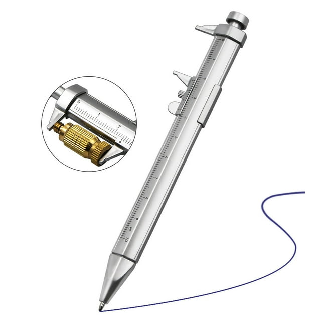 Calibrador Vernier de plástico, calibrador Vernier, bolígrafo, bolígrafo, calibrador, regla, calibrador Vernier, bolígrafo, valor inmejorable