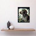thumbnail image 2 of German Wirehead Pointer Dog and Blue Wildflowers Modern Portrait Illustration Unframed Wall Art Print Poster Home Decor Premium, 2 of 4