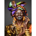 thumbnail image 1 of Kits de pintura de diamante 5D DIY Mujeres africanas Cuadro de pared de diamante redondo completo Sywqhk Decoración hogareña, 1 of 9