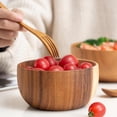 thumbnail image 6 of Wooden Fruit Salad Bowl:Small Salad Bowl for Home Use,Wooden Bowls for Kitchen and Dining Table,Serving Bowls for Holding Rice, Salad, Hot Soup,Wood Swell Salad Bowl,4.3 * 2.3IN, 6 of 7