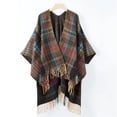 thumbnail image 2 of Weikingp Shawl Wraps for Women, Women's Autumn And Winter New Thickened Knitted Tassel Retro Split Scarf Shawl, Pashmina Shawls And Wraps, White Shawl, Black Shawl Yellow, 2 of 4