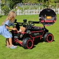 thumbnail image 5 of Farmdex 24V Ride on Car Truck, 2 Seater Electric UTV w/Remote Control, 21.5" Spacious Seat Ride on Toy for Kids Aged 3-10, Music, Storage, LED Light, Red, 5 of 10