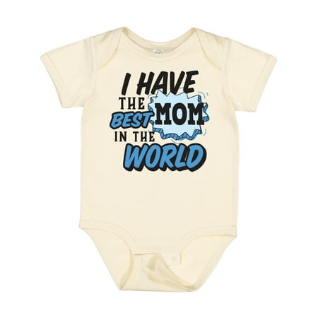 

Inktastic I Have the Best Mom in the World with Speech Bubble Gift Baby Boy Bodysuit