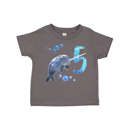 

Inktastic Cute Narwhal 5th Birthday Boys or Girls Toddler T-Shirt