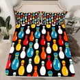 thumbnail image 2 of Feelyou Kids Colorful Bowling Full Size Sheets, Cartoon Ball Game Bed Sheets, 4pcs, 2 of 7
