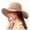 Pink, variant on Floppy Straw Hats for Women Wide Brim Summer Beach Sun Hat Foldable Packable Straw Fedora Hat