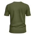 thumbnail image 6 of HAOTAGS Men’s Athletic T-Shirt Breathable Mesh Short Sleeve Running Shirts Moisture-Wicking Lightweight, with Pocket Crew Neck Tops Army Green Size 3XL, 6 of 10