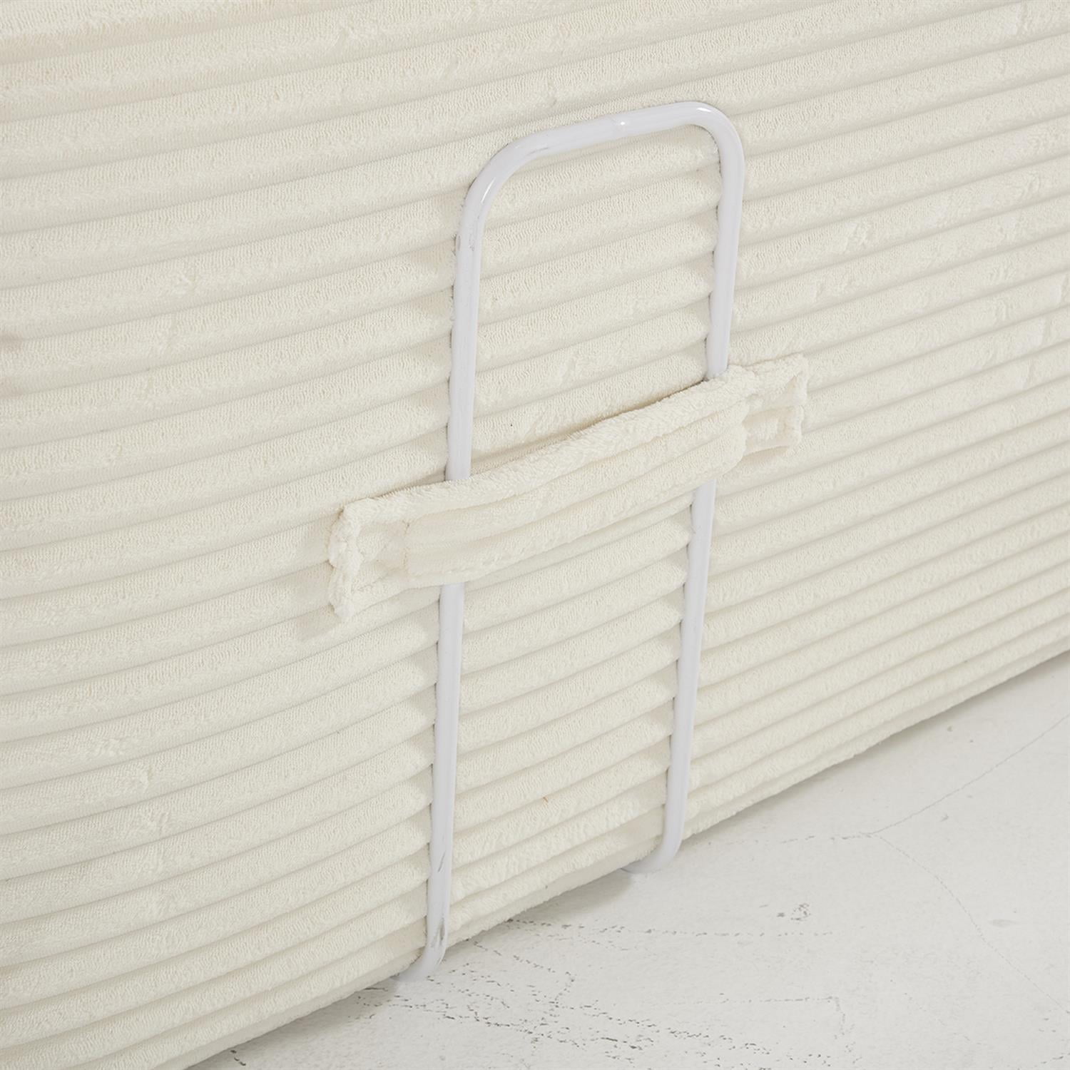 Demi Bonn 72" Cozy Loveseat Sofa Bed with Memory Foam & Sturdy Steel Frame, No Assembly Needed, Convertible 2-in-1 Couch for Small Spaces, Apartments, White