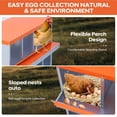thumbnail image 3 of Lumiparty Chicken Nesting Box for Laying Eggs, 8 Compartment Two-Tier Galvanized Steel Hen Nest Box with Large Vents, Wall Mount for Chicken Coop, Red, 3 of 7