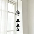 thumbnail image 3 of Wind Chimes Black Spider Web, Halloween Decoration Outdoor Garden Wind Chime, Metal Wall Hanging Wind Chime Gothic Halloween Courtyard Porch Outdoor Party Decoration, 3 of 5