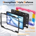 thumbnail image 4 of ROISKIN for iPad Air 11 inch Case (M3 2025/M2 2024)/ Air 6th Generation for Kids with HD Screen Protector, 360 Rotating Kickstand, Shoulder Strap, Pen Holder, Heavy Duty Military Case for iPad Air 11, 4 of 6
