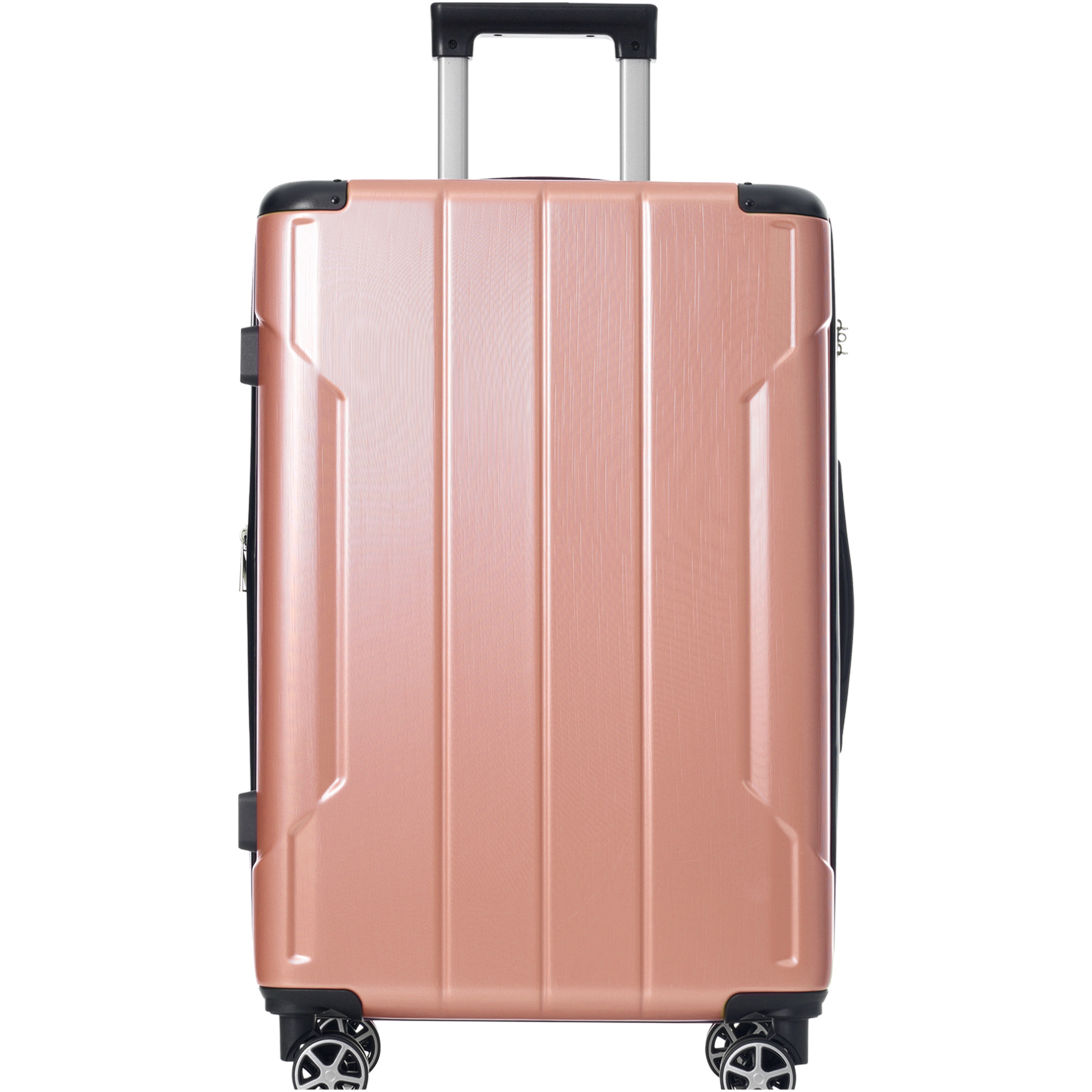 JERFIT 24" Expandable Hardshell Suitcase with TSA Lock, Lightweight ABS Checked Luggage on 360° Spinner Wheels, Rose Pink