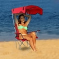 thumbnail image 2 of Imountek Heavy Duty Beach Chair with Canopy Shade, Portable Folding Camping Chair with Cup Holder, 2 of 10