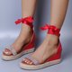 thumbnail image 5 of Zapatos planos de moda para mujer, sandalias informales de tacón de cuña hueca, zapatos de talla grande Wmkox8yii sa1164, 5 of 9