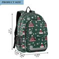 thumbnail image 2 of FORMRS Unisex School Backpack 17" Student Travel Bag with Laptop Compartment, Red Christmas Trees, 2 of 7