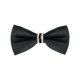 thumbnail image 1 of INSPIRAR CHIC Corbata de moño preatado para hombres con decoración de strass, corbatas brillantes para bodas elegantes, negra 1, 1 of 4