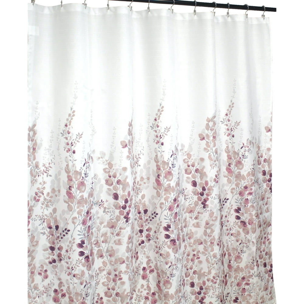 Decorative Fabric Floral Shower Curtain for Bathroom Watercolor
