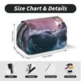thumbnail image 5 of Kdxio Boat Lighthouse Storm Waves for Double Compartment Pen Case Oxford Organizer with Zipper Pockets for Students Artists, 5 of 7