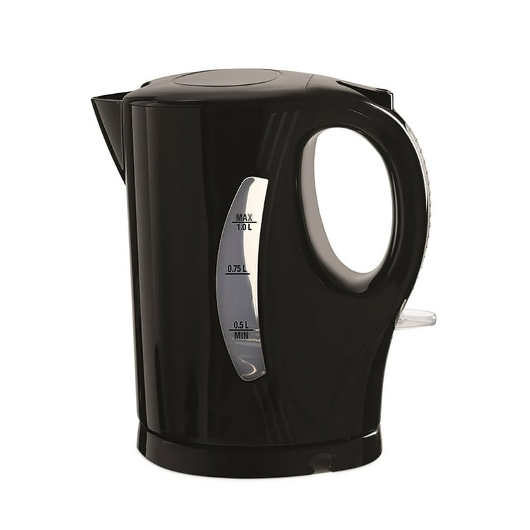 Salton Essentials - Cordless Electric Kettle with 1 Liter Capacity, Black