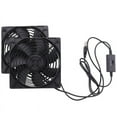 thumbnail image 3 of 2X Dual 120mm 5V USB Powered PC Router Fans with Speed Controller High Airflow Cooling Fan for Router Modem Receiver, 3 of 8