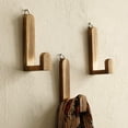thumbnail image 4 of Leodye 1PCS Rustic Wooden Wall Hook Heavy Duty Hanging Storage Rack for Towels Hats Bags Home Entryway Decor -3.54IN, 4 of 6