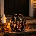thumbnail image 7 of Halloween LED Pumpkin Lantern with Dancing Skeleton Cutouts Light Projecting Jack O Lantern Ornament For Indoor Outdoor Party Yard Decor, 7 of 7