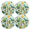 thumbnail image 2 of Ryvnso Dinosaur and Cactus Round Plate Mats Dining Table Placemat 1 Piece for Holiday Decoration, 2 of 7