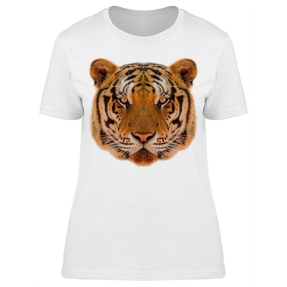 Face Of Tiger Isolate T-Shirt Women -Image by Shutterstock, Female Medium