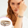 thumbnail image 1 of Fiudx Pulsera Tricolor, Pulsera Elástica de Estilo Marinero Vintage Moda, Cadete de Aleación de Maíz, Joyería para Damas, Ideal Bodas En La Playa, Regalo Perfecto para Amigas, Incluye 1 Juego., 1 of 5