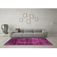 thumbnail image 3 of Ahgly Company Indoor Square Oriental Purple Industrial Area Rugs, 3' Square, 3 of 4