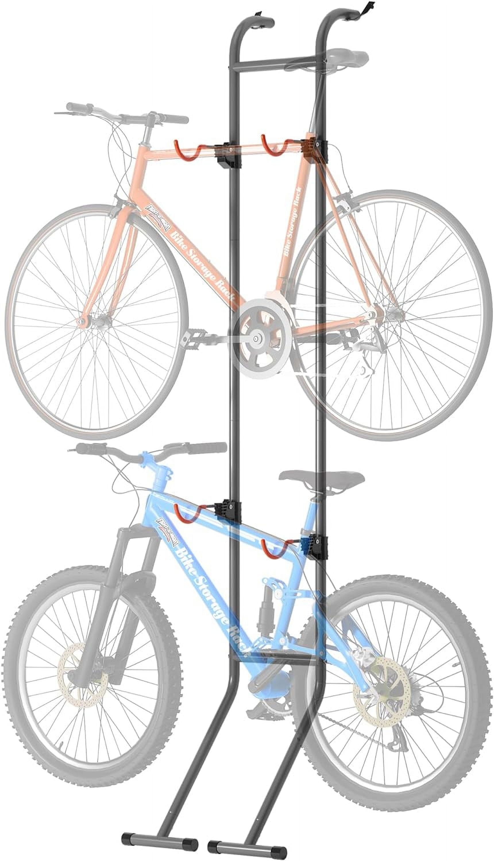 Vertical Bike Rack Vertical Bike Stand With Locking Wheels - Space Saving Storage For MTB & Road Bikes Up To 29" Indoor Bicycle Holder For Apartments