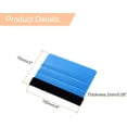 thumbnail image 2 of HARFINGTON 5pcs Vinyl Squeegee, Felt Edge Wrap Decal Squeegee Tool, 4-Inch Car Vinyl Film Scraper for Car Wrap, Sign Making, Window, Blue, Rectangle, 2 of 7