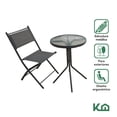 thumbnail image 2 of Juego De Comedor Mueble Exterior Para Jardín Mesa y 2 Sillas gris, 2 of 7