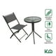 thumbnail image 2 of Juego De Comedor Mueble Exterior Para Jardín Mesa y 2 Sillas gris, 2 of 7