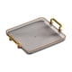 thumbnail image 4 of Bandeja para servir, bandeja decorativa para tocador con asas, organizador de encimera nórdico, bandeja de almacenamiento de joyas para sala de estar Gris, 4 of 8