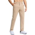 thumbnail image 1 of Pantalones de golf Pudolla para hombre, vestido elástico, ligero, color caqui, 1 of 7