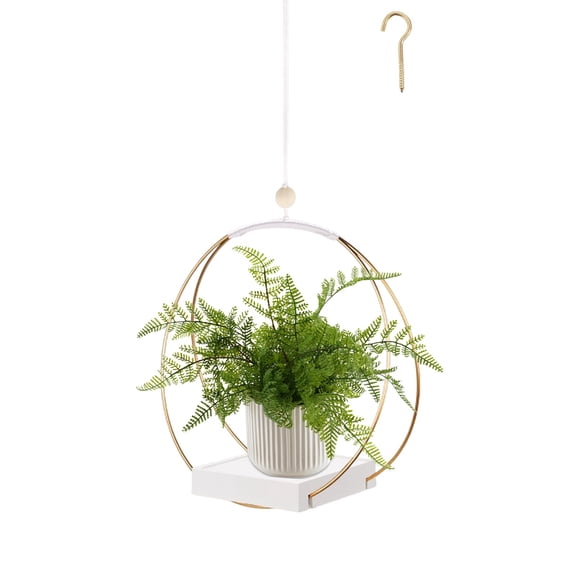 Hanging Planter for Indoor Plants, Plant Hanger with Sturdy Wood Base, Modern Boho Macrame Plant Hanger,Wall Ceiling Window Stands (Plants/Pots Not Included)