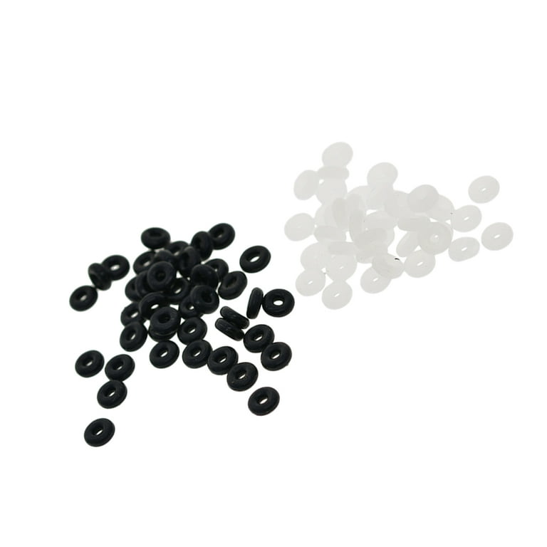 100 Pieces Rubber Bead Stopper for Jewelry Making Necklace Bracelets Clear