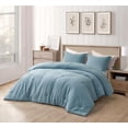 thumbnail image 2 of Chezmoi Collection Breeze 2-Piece 100% Cotton Muslin Twin XL Comforter Set, Lake Blue Soft Washed Cotton Gauze Comforter, Lightweight Breathable Bedding for All Season, 2 of 9