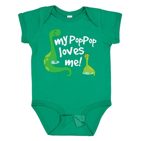 

Inktastic My Pop Pop Loves Me Dinosaur Gift Baby Boy or Baby Girl Bodysuit