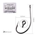 thumbnail image 1 of 50 Pcs Fishing Hooks High Carbon Stainless Steel Barbed Fishing Hooks with Ring Fishing Tackle Accessories, 1 of 8