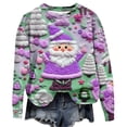thumbnail image 2 of Cyber路 Monday Christmas Gift Under 25.00 Fayshow0 Women'S Christmas Printed Round Neck Long Sleeved Top Loose Fitting Sweater, 2 of 4