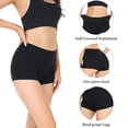 thumbnail image 3 of Calzoncillos tipo bóxer de algodón para mujer, ropa interior para mujer, pantalones cortos con entrepierna de algodón, paquete de 4, 3 of 5