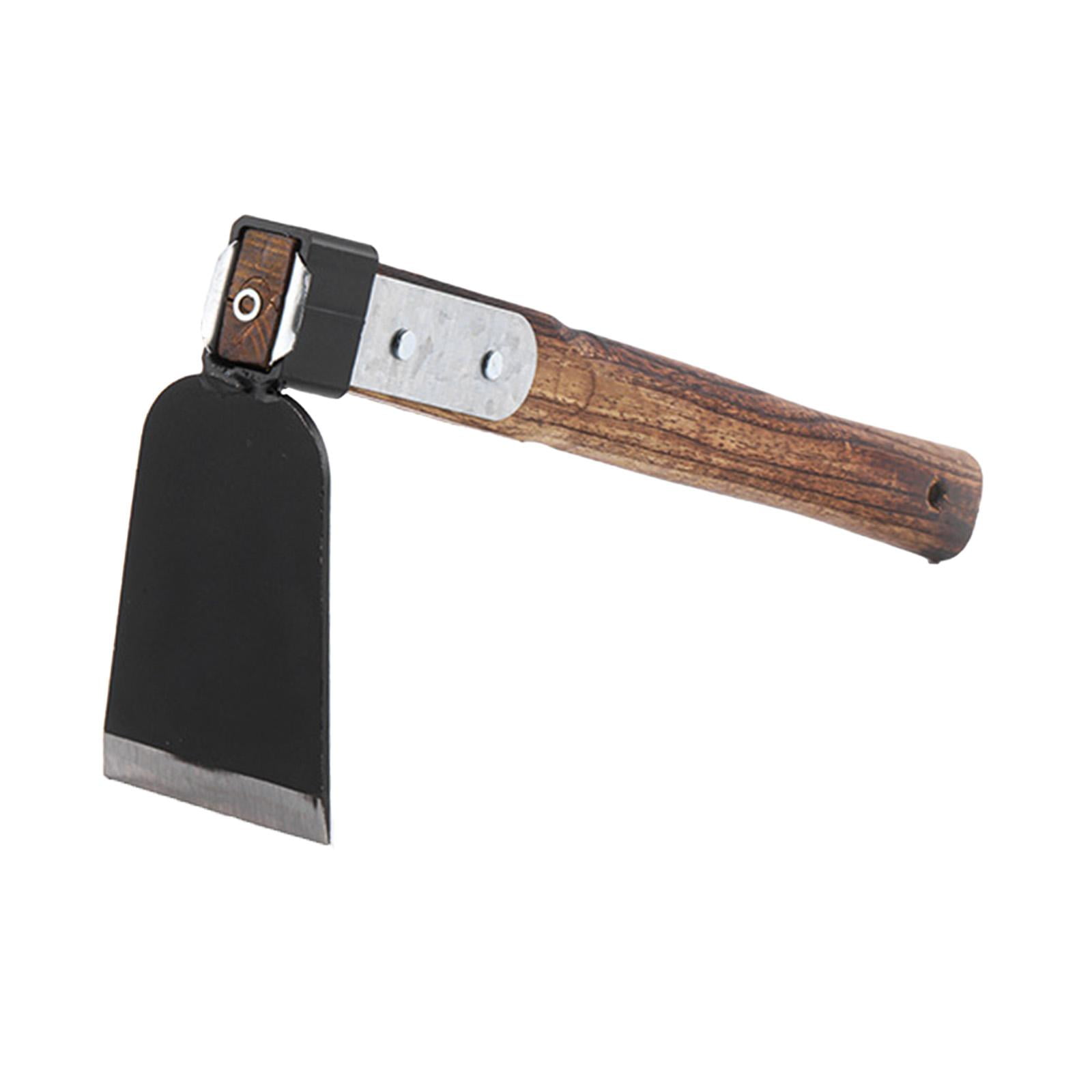 Miulika Garden Hoe Garden Tool Carbon Steel Sturdy Wood Handle Hand Tiller Hand Tool for Yard Tilling Planting Loosening Soil Weeding