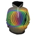 thumbnail image 4 of Nouveau Sweat à Capuche Flamme Colorée 3D Fluorescent pour Hommes et Femmes Automne Hiver Graphique Optique, 4 of 5