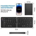 thumbnail image 2 of Mini Foldable Bluetooth Wireless Keyboard (Sync Up to 3 Devices), Portable Folding Keyboard for Android Windows, 2 of 5