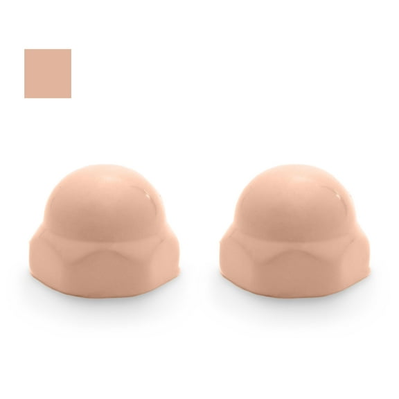 American Standard Replacement Ceramic Toilet Bolt Caps, Peach Blossom, Set of 2