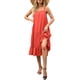 thumbnail image 3 of Sunloudy Vestido midi sin mangas para mujer, vestido de playa con volantes sueltos de color sólido sin mangas de verano Sunloudy  S M L XL, 3 of 7